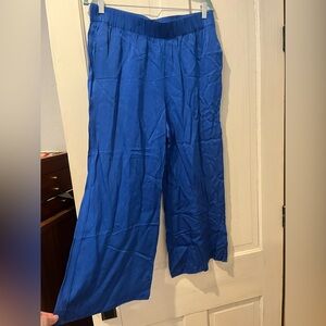 Jcrew satin Blue Wide-Leg Pants